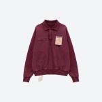 Referee‑style Polo‑collar Sweatshirt